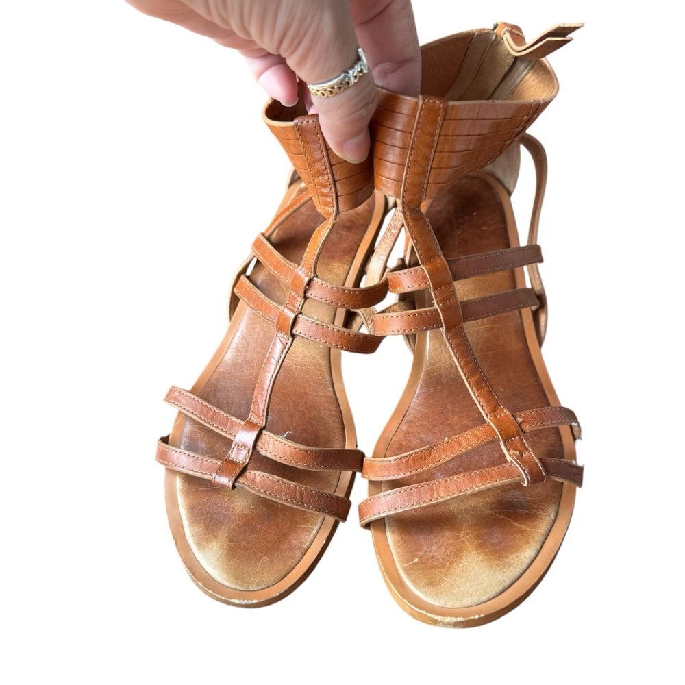 Coach Gladiator Sandals with Zip Ankle Closure